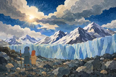 Remote Blue Glacier Alpine Wilderness