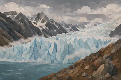 Remote Blue Glacier Mountain Wilderness
