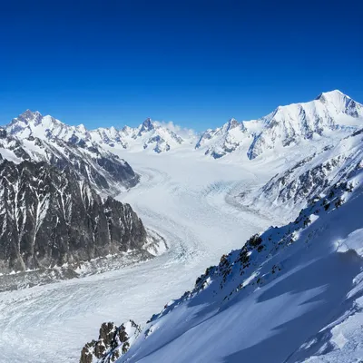 Remote Glacier Blue Mountain Panorama