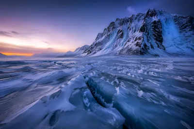 Remote Glacier Blue Mountain Panorama