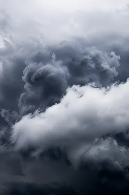 Intense Hailstorm Clouds in Open Sky