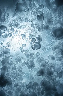 Macro Hailstones on Frosted Glass Texture