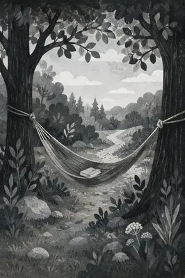 Peaceful Forest Hammock Reading Retreat