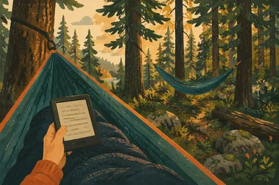 Peaceful Forest Hammock Reading Retreat