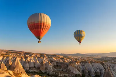 Colorful Hot Air Balloons at Valley Sunrise