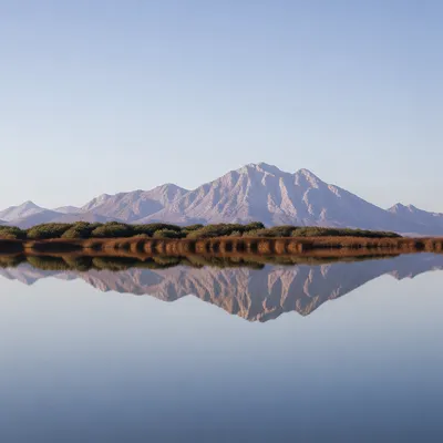 Calm Mountain Lake Reflection at Dawn