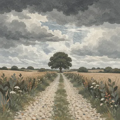 Lone Tree Beneath Dramatic Storm Clouds