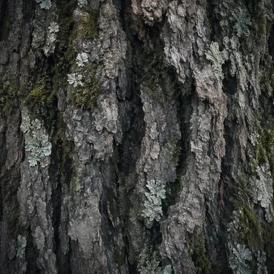Mossy Tree Bark Macro Texture