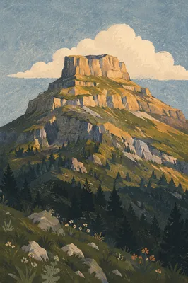 Majestic Mountain Peak Above Alpine Clouds