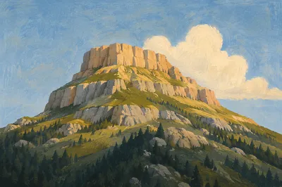 Majestic Mountain Peak Above Alpine Clouds