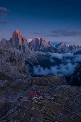 Majestic Alpine Peaks Above Misty Clouds