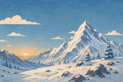 Snow Capped Mountain Under Blue Sky