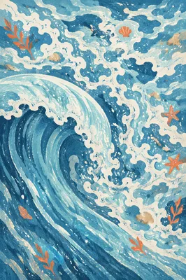 Turquoise Ocean Wave Curling Over Sea Foam