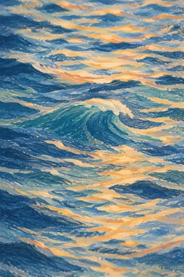 Curling Blue Ocean Wave Close Up