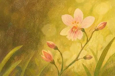 Delicate Pink Orchid in Soft Spring Light