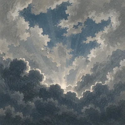 Moody Overcast Sky with Layered Storm Clouds