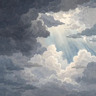 Dramatic Overcast Sky with Layered Storm Clouds