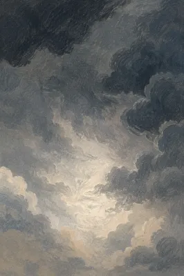 Moody Overcast Storm Clouds With Soft Light