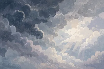 Moody Overcast Sky with Layered Storm Clouds