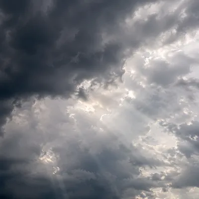 Dramatic Overcast Storm Clouds in Gray Sky