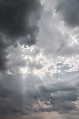 Dramatic Overcast Storm Clouds in Gray Sky