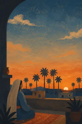 Palm Tree Silhouettes at Tropical Sunset