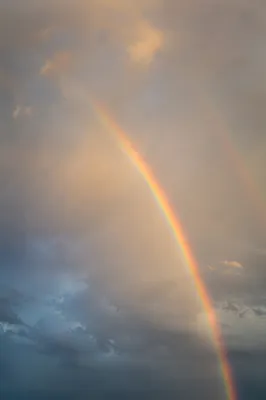 Rainbow After Rain in Beautiful Sky