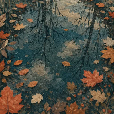 Autumn Tree Reflections on Still Pond