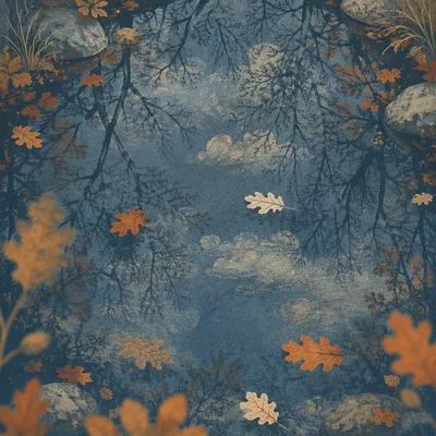 Autumn Tree Reflections on Still Pond