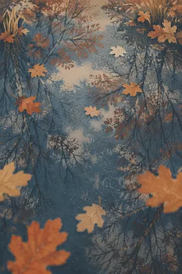 Autumn Tree Reflections on Still Pond