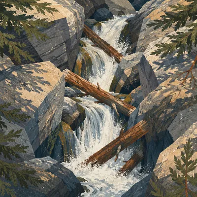 White Water Rapids in Rocky Gorge