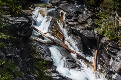 White Water Rapids Through Rocky Gorge