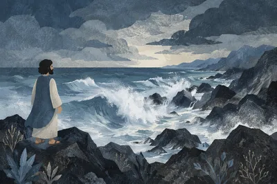 Dramatic Rocky Coastline with Crashing Waves