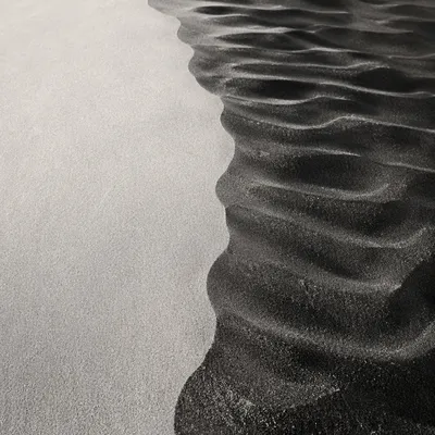 Overhead Desert Sand Ripples in Shadow