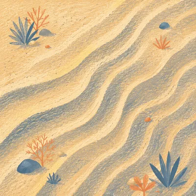 Overhead Desert Sand Ripples Abstract Pattern
