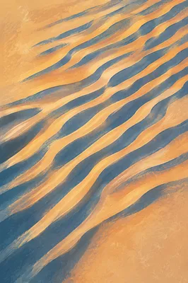 Overhead Desert Sand Ripples Abstract Pattern