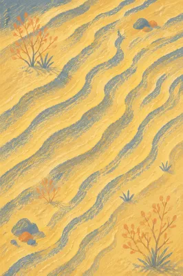 Overhead Desert Sand Ripples Abstract Pattern