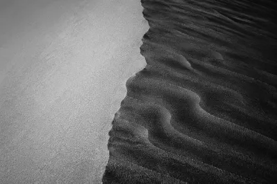 Overhead Desert Sand Ripples in Shadow