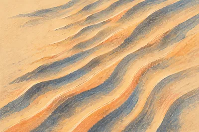 Abstract Desert Sand Ripples Overhead