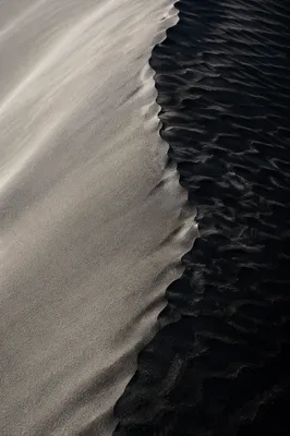 Monochrome Desert Sand Ripples From Above