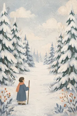 Snow Covered Pine Trees Winter Wonderland