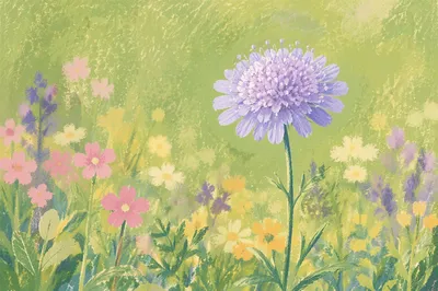 Lavender Spring Blossom in Garden Light