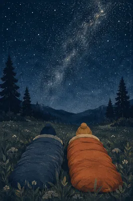 Stargazing on a Clear Alpine Night