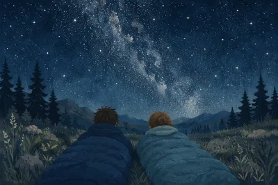 Stargazing on a Clear Alpine Night