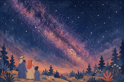 Milky Way Over Starry Desert Trees