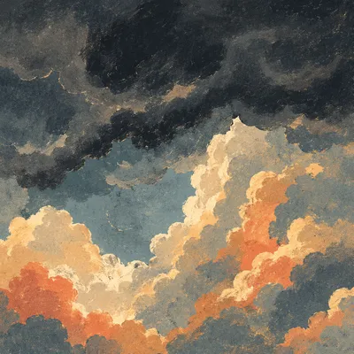 Dramatic Storm Clouds in Dark Sky