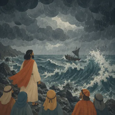 Dramatic Stormy Sea With Crashing Waves
