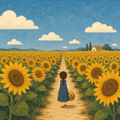 Sunflower Field Under Clear Blue Sky