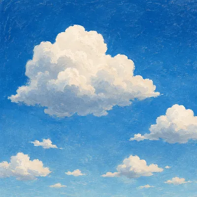 Sunny Blue Sky with White Clouds