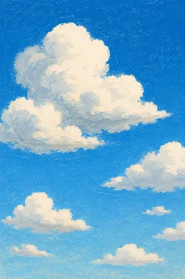 Sunny Blue Sky with White Clouds